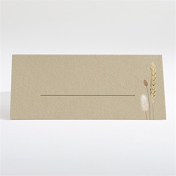 Marque-place mariage notre bouquet champêtre - Dos du marque-place