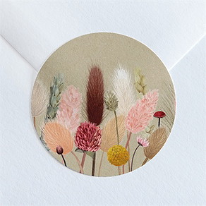 Sticker mariage notre bouquet champêtre