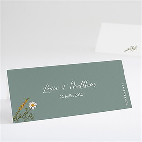 Marque-place mariage gravure champêtre