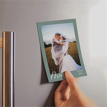 Remerciement mariage gravure champêtre - Mise en situation