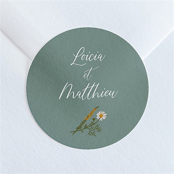 Sticker mariage gravure champêtre