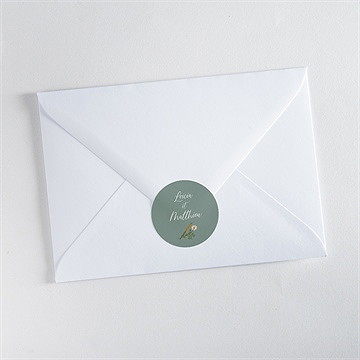 Sticker mariage gravure champêtre - Mise en situation