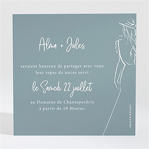 Carton d'invitation mariage so let love grow
