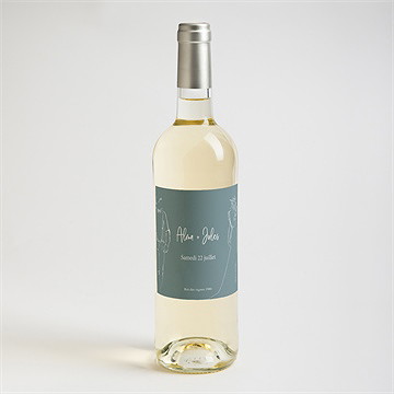 Etiquette de bouteille mariage so let love grow - Mise en situation