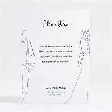 Remerciement mariage so let love grow - Dos de la carte