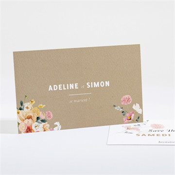 Save the Date mariage champêtre et poésie