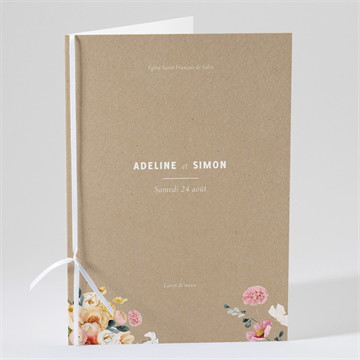 Livret de messe mariage champêtre et poésie