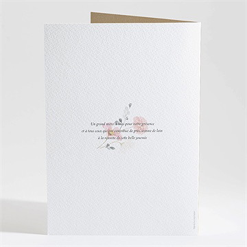 Livret de messe mariage champêtre et poésie - Dos du livret