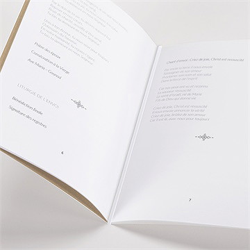 Livret de messe mariage champêtre et poésie - Mise en situation