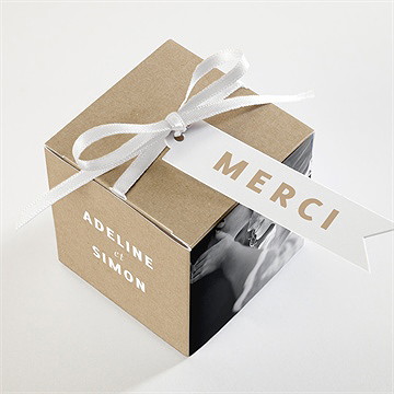 Boîte de dragées mariage champêtre et poésie - Dessus de la boîte