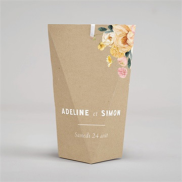 Boîte surprise mariage champêtre et poésie - Dos de la boîte