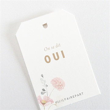 Etiquette mariage champêtre et poésie - Dos de l'étiquette