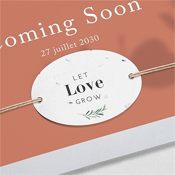 Faire-part mariage coming soon - Détail du faire-part