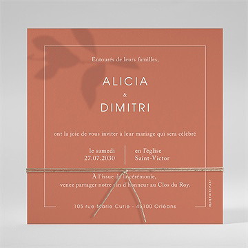 Faire-part mariage coming soon - Dos du faire-part