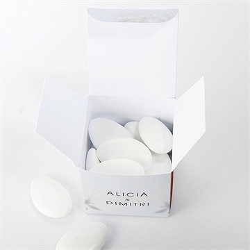 Boîte de dragées mariage coming soon - Intérieur de la boîte