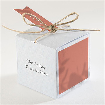 Boîte de dragées mariage coming soon - Dos de la boîte