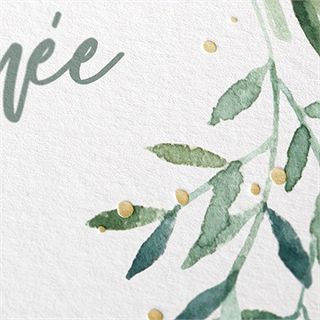 Carte de voeux nouvelle histoire - Marquage à chaud OR