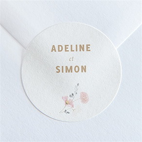 Sticker mariage champêtre et poésie