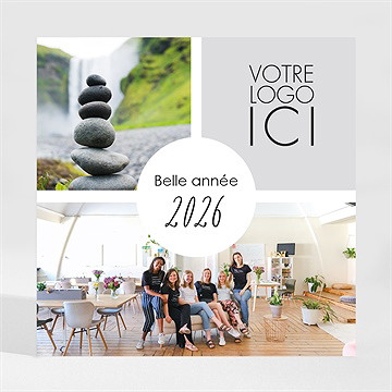 Carte de voeux pierre de cairn