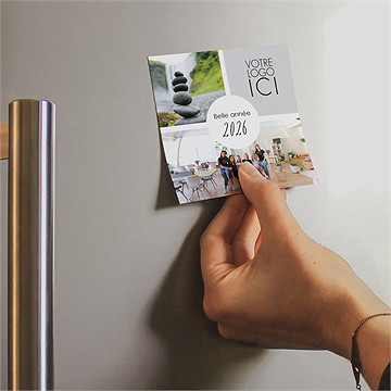 Carte de voeux pierre de cairn - Mise en situation