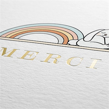 Remerciement naissance ma petite déco - Marquage à chaud OR