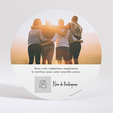 Carte de voeux année fleurie - Dos de la carte