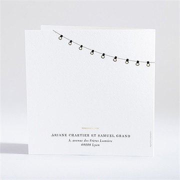 Faire-part mariage guinguette - Dos du faire-part