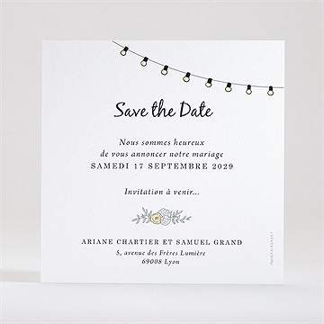 Save the Date mariage guinguette - Dos du faire-part
