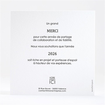 Carte de voeux voeux en couleurs - Dos de la carte