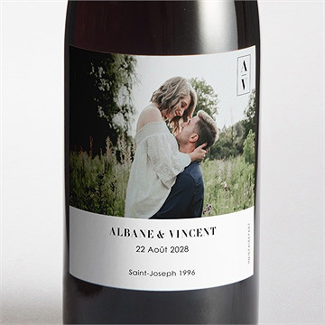 Etiquette de bouteille mariage so nature !