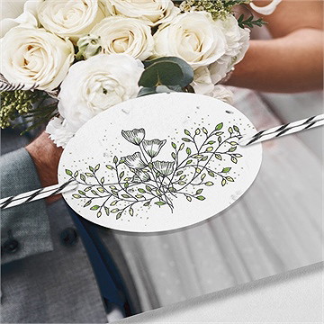 Remerciement mariage so nature ! - Dos du remerciement