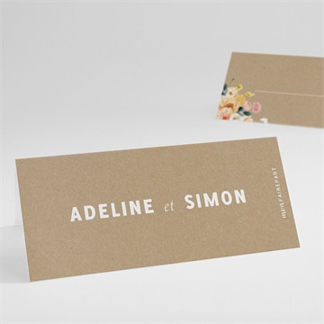 Marque-place mariage champêtre et poésie