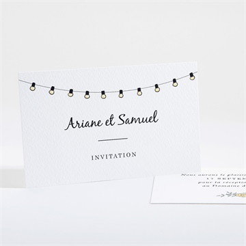 Carton d'invitation mariage guinguette