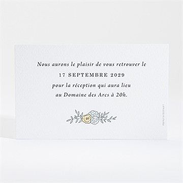 Carton d'invitation mariage guinguette - Dos du carton