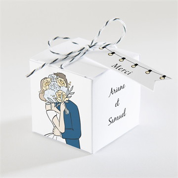 Boîte de dragées mariage guinguette