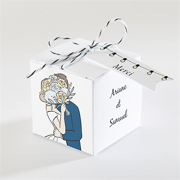 Boîte de dragées mariage guinguette