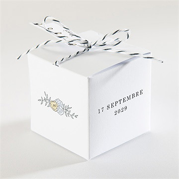 Boîte de dragées mariage guinguette - Dos de la boîte