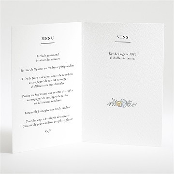 Menu mariage guinguette - Intérieur du menu