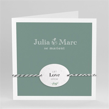 Carte pliée ensemencée