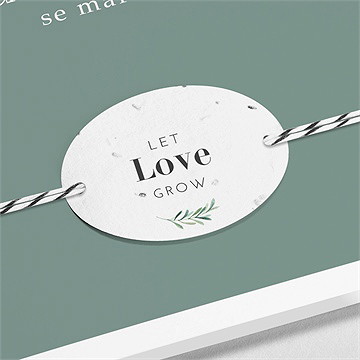Faire-part mariage let love grow - Détail du faire-part