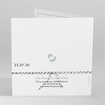 Faire-part mariage let love grow - Dos du faire-part