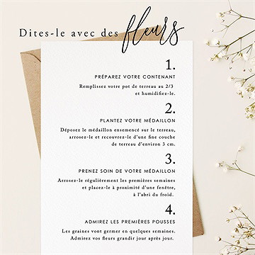 Faire-part mariage let love grow - Mode d'emploi