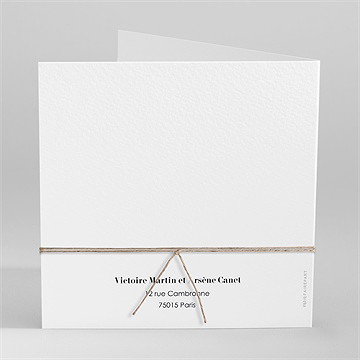 Faire-part mariage délicatesse d’aquarelle - Dos du faire-part