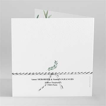 Faire-part mariage a la folie ! - Dos du faire-part