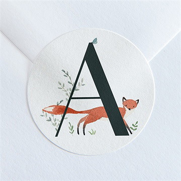 Sticker naissance première initiale