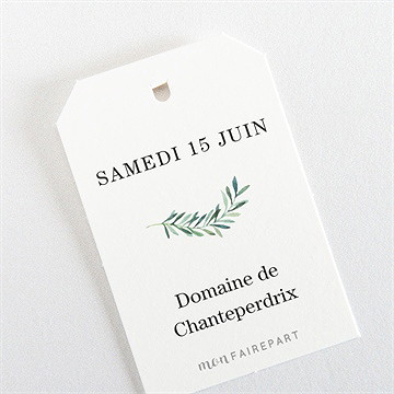 Etiquette mariage a la folie ! - Dos de l'étiquette