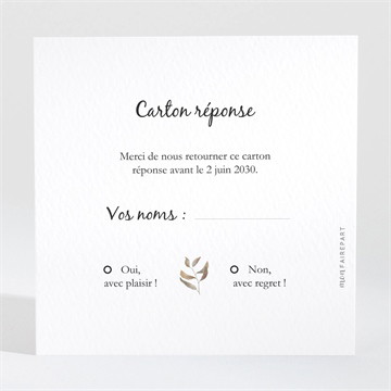 Carton réponse mariage notre bouquet d'automne