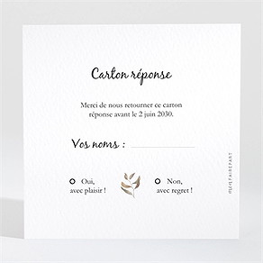 Carton réponse mariage notre bouquet d'automne