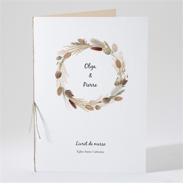 Livret de messe mariage notre bouquet d'automne