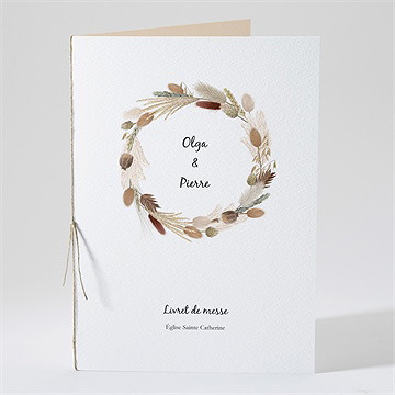 Livret de messe mariage notre bouquet d'automne
